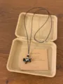 Korean fashion polka dot puppy pendant necklace with adjustable black cord for women. - Black Polka Dot Puppy Necklace (XL5121C)
