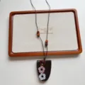 Retro Leder Brillenclip Halskette, lange Perlen Pulloverkette mit Blumen Anhänger Damen. - Stil C (XL4978C)