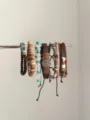 Vintage multi-layer stacked beaded bracelet set for women bohemian retro style chic wrist jewelry - Tree of Life Ethnic Woven Style