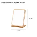 Draagbare kleine houten verticale make-upspiegel van 13x18cm voor kaptafel in slaapkamer - Opvouwbare Verticale Stijl / S