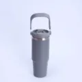 Gobelet isotherme gris mat 20oz/30oz en acier inoxydable à double paroi avec poignée - 30oz / Gris