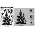 Halloween spooky castle window stickers static glass decals for haunted party decor 25x35cm - XC134 Style (XC134)