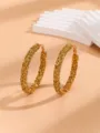 Gold rhinestone hoop earrings, sparkling crystal large circle earrings for women fashion party. - Gold Yellow