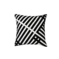 Black and white geometric cushion cover, Moroccan style throw pillow for sofa and bedroom. - 45x45cm / Black And White Geometric