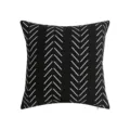 Black and white chevron geometric throw pillow cover cotton linen sofa cushion case decor - 45x45cm (Without Core) / PE20499P-1