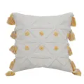 Nordic tufted throw pillow cover with geometric pattern and tassels for home decor. - PE20074E-1
