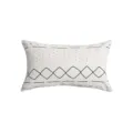 Geometric print lumbar pillow cover, modern cotton linen throw pillow for sofa and office. - 30x50cm (Without Core) / PE20498P-1