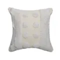Housse de coussin tuftée bohème avec franges, taie d'oreiller décorative en coton. - 45x45cm (Sans Noyau) / Style Tufté Géométrique (PE8506E-2)