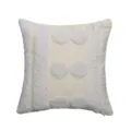 Housse de coussin tuftée style indien en coton lin coussin décoratif pour canapé auto. - 45x45cm (Sans Noyau) / Style Tufté Géométrique (PE8503E-2)