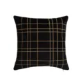 Luxury velvet throw pillow cover modern minimalist gold grid black decorative cushion case - 45*45cm (Without Core) / Black