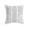 Boho geometric print cotton linen square throw pillow cover for modern sofa decor - 45x45cm (Without Core) / PE20497P-1