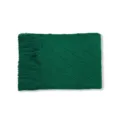 Manta de punto verde oscuro con patrón de rombos y flecos, manta acogedora para sofá. - Verde oscuro