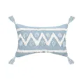 Blue Tufted Throw Pillow Nordic Geometric Cushion with Tassels for Sofa Bed Home Decor - 30*50cm (Without Core) / PE9488E-2