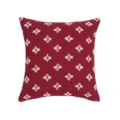 Red cotton linen tufted throw pillow cover geometric cushion case for sofa home decor - Dark Red