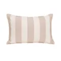Beige and white striped throw pillow cover, modern minimalist decorative cushion for sofa. - B240513-1