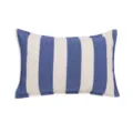 Mediterranean blue and white striped throw pillow cover for modern sofa and bedroom decor - B240513-3