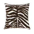 Tufted throw pillow cover square cushion case with brown and white abstract geometric pattern. - PE5055E-2