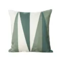 Modern geometric embroidered throw pillow, pure cotton sofa and office decorative cushion. - Modern Stripe (PE6654E-2)