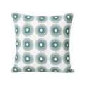Cotton embroidered throw pillow, blue-green tufted round pattern cushion for sofa office decor. - Circular Starfish (PE5384E-1)