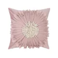 Pink 3D floral accent pillow cover, modern minimalist decorative velvet cushion case for sofa. - 45x45cm / PE22106H-1 Pink Velvet