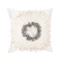 Modern luxury 3D flower throw pillow cover, white and grey decorative cushion for home decor. - 45x45cm (Without Core) / PE22135H-1 Square Pillow
