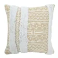 Beige-weißer Boho Tufting Kissenbezug mit geometrischer Stickerei dekoratives Sofakissen. - 45x45cm (Ohne Kern) / PE20324E-2(K1)