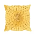 Funda de cojín de terciopelo girasol amarillo 3D margarita funda de almohada decorativa sofá. - 45x45cm (Sin Núcleo) / Amarillo
