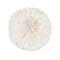 Housse de coussin ronde fleur 3D blanche marguerite tournesol décorative pour canapé chic - Rond 45*45 cm (sans rembourrage) / Blanc pur