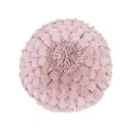 Housse de coussin ronde décorative fleur 3D rose jolie taie d'oreiller de canapé - Rond 45*45 cm (sans rembourrage) / Rose