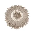 Grey and white 3d flower cushion cover, modern decorative round pillow for home office car. - PE22136H-6