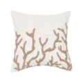 Modern tufted embroidery sofa cushion cover with elegant coral pattern for home living room decor. - PE5069E-1
