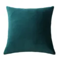 Solid teal velvet cushion cover soft square pillowcase modern minimalist home sofa decor - 30x45cm (Without Core) / Velvet Dark Green