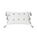 Nordic style tufted throw pillow cover with geometric pattern, silver dots and tassels. - 30*50cm (Without Core) / PE20251E-2