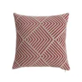 Moderne geometrisch geborduurde kussenhoes rode decoratieve vierkante kussenhoes sofa - 45x45cm / PE20492E-1