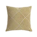 Geel witte geometrische jacquard kussenhoes voor stijlvolle en moderne bankkussens. - 45x45cm / PE20492E-2