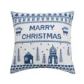 Christmas Nordic style throw pillow cover blue white reindeer tree cushion home decor - 45*45cm (Without Core) / Blue and White (PE20457P-2)