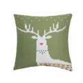 Christmas deer print linen cushion cover, nordic style festive pillow case for home decor. - 45*45cm (Without Core) / PE20450P-1