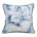 Blue and white tie-dye throw pillow cover square linen cushion cover for home decor. - 45x45cm (Without Core) / PE20185P-1