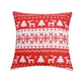 Christmas red white reindeer throw pillow cover festive holiday home cushion 45x45 - 45*45cm (Without Core) / PE20456P-1