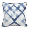 Blue and white tie-dye linen throw pillow cover square digital print cushion - 45x45cm (Without Core) / PE20187P-1