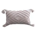 Bohemian tufted pillow cover with tassels, beige farmhouse decorative throw pillow case. - 50x30cm / Beige