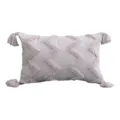 Boho Tufted Throw Pillow Cover Farmhouse Bohemian Cushion Cover with Tassels for Sofa - 50x30cm / Beige
