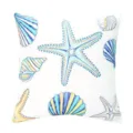 Blaue Seestern Muschel Aquarell Druck Kissenbezug,weiche Sofakissen Abdeckung fuer Zuhause - PE7218P-1