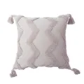 Bohemian tufted throw pillow cover with tassels pink decorative cushion case for sofa bed - 45x45cm / Light Pink