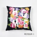 Nordic style floral print throw pillow cover, vibrant plant flowers sofa cushion decoration. - 45x45cm / PE7093P-1