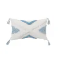 Bohemian Tufted Throw Pillow Cover Blue Geometric Long Cushion Cover with Tassels - 30*50cm / PE9489E-1