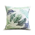 Dekorativer quadratischer Kissenbezug mit Aquarell Grün und Blau Blattmuster für das Sofa. - PE6692P-1