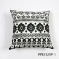 Black and white geometric throw pillow, Nordic ethnic cushion cover for sofa and car. - 45x45cm / PE8125P-1