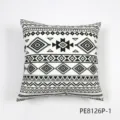 Nordic style black and white geometric throw pillow cover for sofa car home cushion. - 45x45cm / PE8126P-1