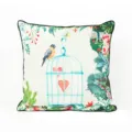 Aquarell Vogelkäfig Kissenbezug, Blumen Sofa Kissenhülle für Wohnzimmer Schlafzimmer Dekor - PE7293P-1